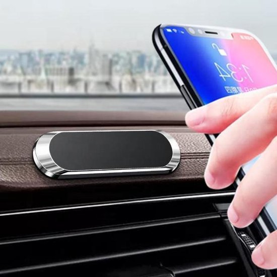 Telefoonhouder auto – Magnetisch Ventilatierooster – Universeel – LuxeBass LB-435 – Grijs-Ilumina Benelux