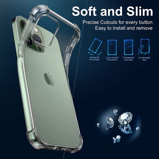 iPhone 13 Mini Hoesjes – Soft TPU Siliconen Backcover – Schokbestendig – Transparant-Ilumina Benelux