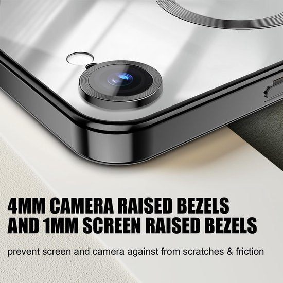 iPhone 16e Hoesjes – MagSafe Compatible Backcover – Ingebouwde Camerabescherming – Zwart-Ilumina Benelux