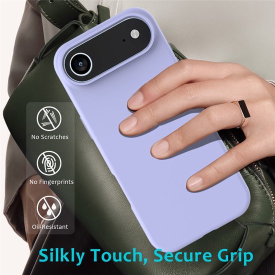 iPhone Air Hoesjes – Liquid Silicone Backcover – Soft Touch – Schokbestendig – Lila-Ilumina Benelux