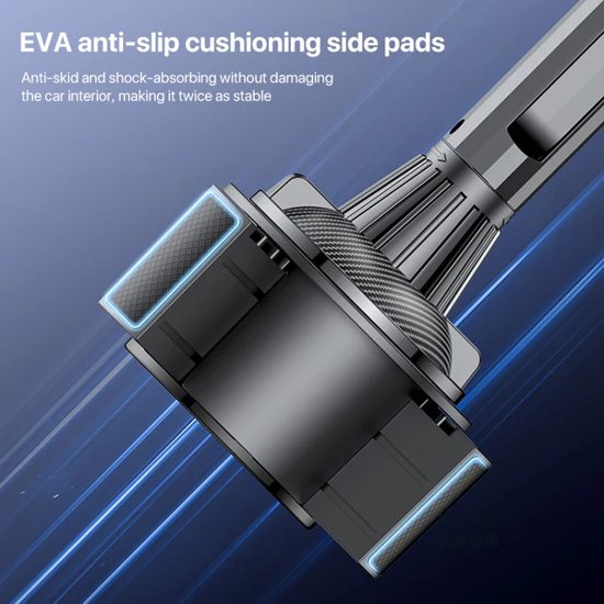 Telefoonhouder auto – Bekerhouder montage – Verstelbare lange arm met snelverlenging – Universeel MagSafe compatibel – Zwart-Ilumina Benelux