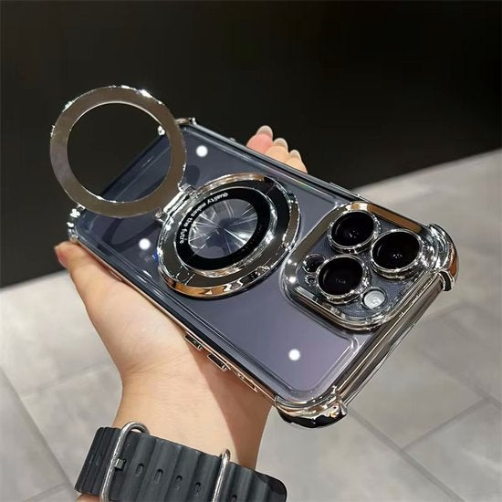 iPhone 11 Pro Max Hoesjes – Magnetische Backcover – Onzichtbare Ringstandaard – Schokbestendig – Zwart-Ilumina Benelux