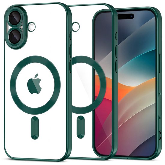 iPhone 17 Hoesjes – Siliconen Backcover – Camera Lens Protector – MagSafe Compatibel – Groen-Ilumina Benelux