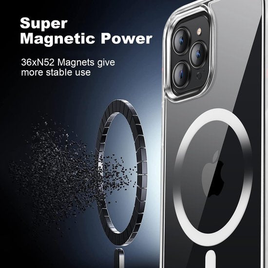 iPhone 12 Pro Hoesjes – Transparante Backcover – Schokbestendig – MagSafe Compatibel-Ilumina Benelux