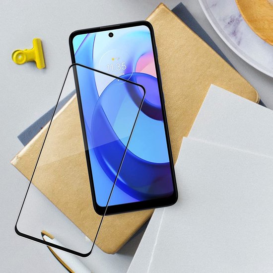 Screenprotector – Geschikt voor Motorola Moto E20/E30/E40 – Full Cover – Gehard Glas 9H – Transparant