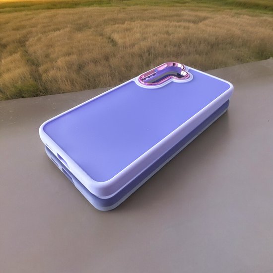 Samsung Galaxy S24 Hoesjes – Military Backcover – Soft TPU Bumper – Stevige Case – Paars