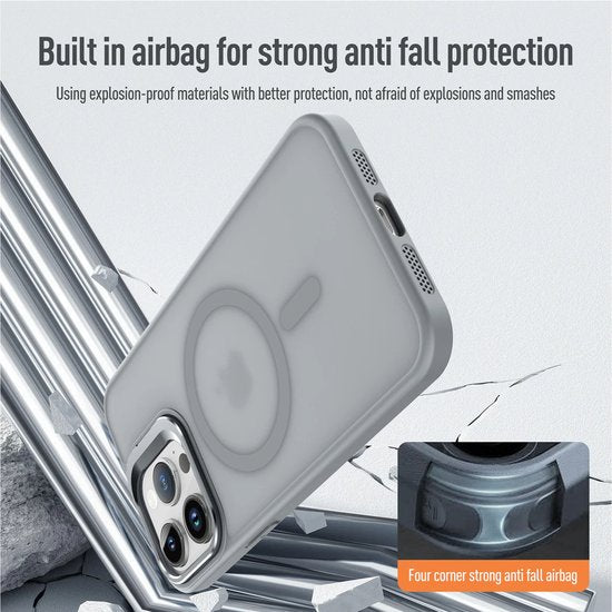 iPhone 14 Hoesjes – MagSafe Backcover Case – Schokbestendig – Paars-Ilumina Benelux