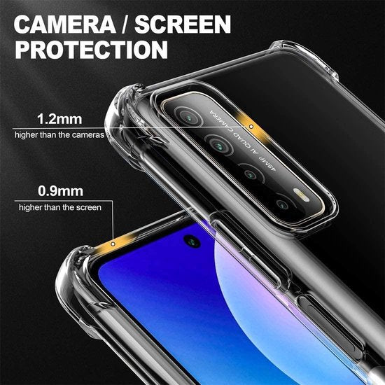 Huawei Y6p Hoesjes – Siliconen Backcover – Schokbestendig Anti-Shock – Transparant-Ilumina Benelux