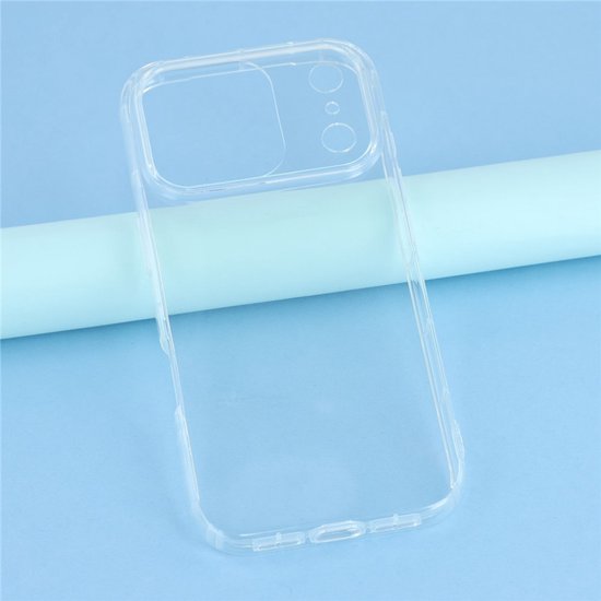 iPhone 17 Pro Hoesjes – Siliconen Backcover – Transparant – 2x Screenprotector Gehard Glas – Anti-kras-Ilumina Benelux