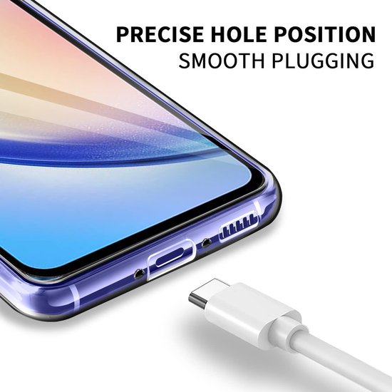 Samsung Galaxy A34 Hoesjes – Siliconen Backcover – Incl. Screenprotector Gehard Glas + Camera Lens Protector – Zwart-Ilumina Benelux