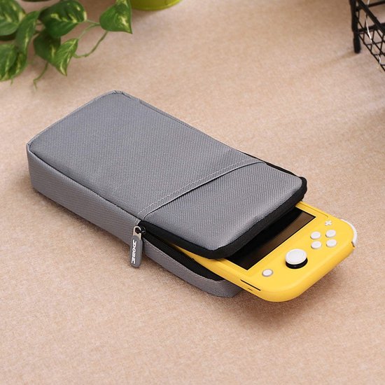 Draagtas – Geschikt voor Nintendo Switch Lite – Slank Opbergtas Hardcase – Beschermhoes – Grijs-Ilumina Benelux
