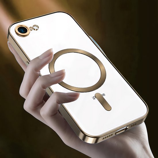 iPhone 16E / SE 4 Hoesjes – Backcover – Camera Lens Protector – MagSafe Compatibel – Goud-Ilumina Benelux