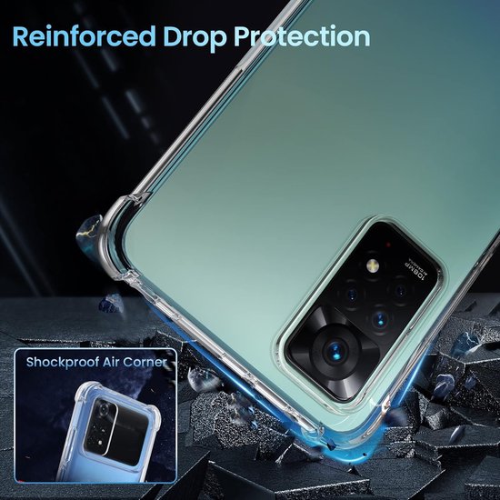 Xiaomi Redmi Note 11 Pro/11 Pro 5G Hoesjes – Transparante TPU Siliconen Backcover – Schokbestendig – Soft Case-Ilumina Benelux