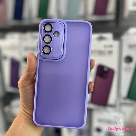 Doorschijnend Silcone hoesje Geschikt voor: Samsung Galaxy S25 - Back Cover - Lila