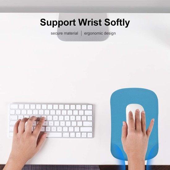 Muismat met polssteun – Zachte gel – Ergonomisch comfort – Geschikt voor PC laptop MacBook – Zwart-Muismat-Ilumina Benelux