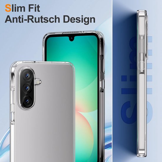 Samsung Galaxy A25 Hoesjes – Transparante Siliconen Backcover – 2x Screenprotector – 2x Camera Lens Protector – Clear