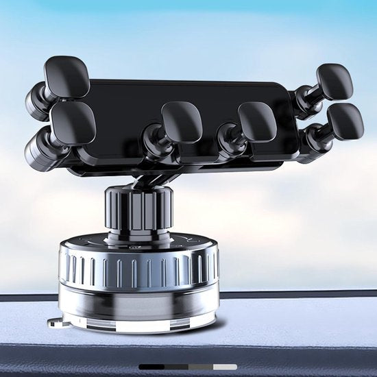 Telefoonhouder auto – Vacuüm zuignap – Voor dashboard & scherm – 360° draaibaar – Zwart-Ilumina Benelux