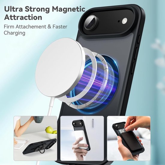 iPhone Air Hoesjes – Magnetische MagSafe Backcover – Krasbestendig – Slank Design – Inclusief 2x Screenprotector-Ilumina Benelux