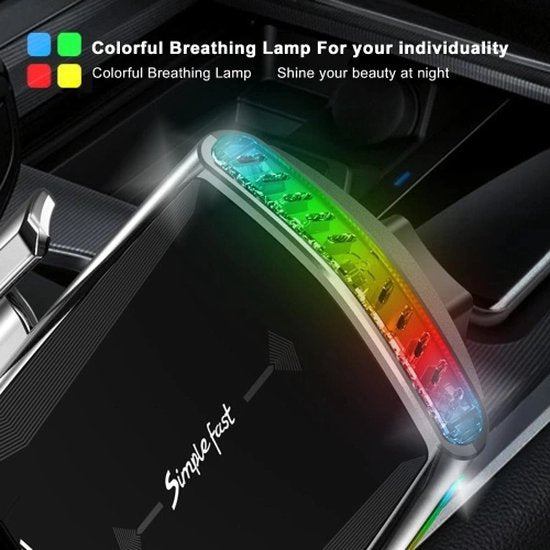 Telefoonhouder auto – Draadloze autolader ventilatierooster – Snelladen – Geschikt voor iPhone & Samsung 4,5-6,5 inch – Zilver-Telefoonhouders-Ilumina Benelux