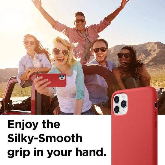 iPhone 12 Mini Hoesjes – Liquid Siliconen Backcover – Premium Soft Touch – Schokbestendig – Rood-Ilumina Benelux