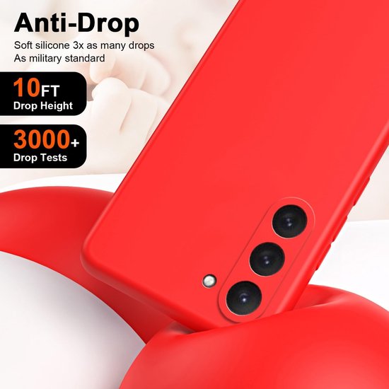 Liquid Silicone hoesje Geschikt voor: Samsung Galaxy S23 Soft Touch Flexible - Rood