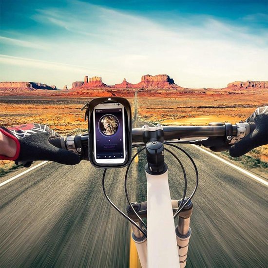 Telefoonhouder fiets – Waterdicht – 360° Draaibaar & Verstelbaar – Anti-Schok – Universeel Zwart-Ilumina Benelux