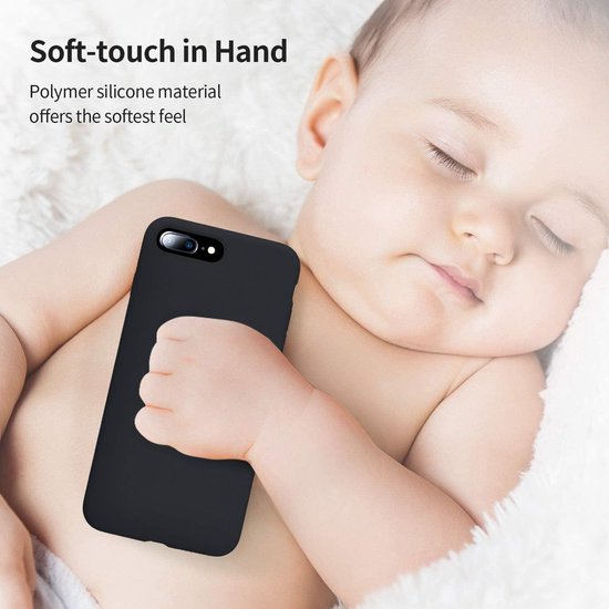 iPhone 7/8 Hoesjes – TPU Siliconen Backcover – Inclusief Screenprotector – Zwart-Ilumina Benelux