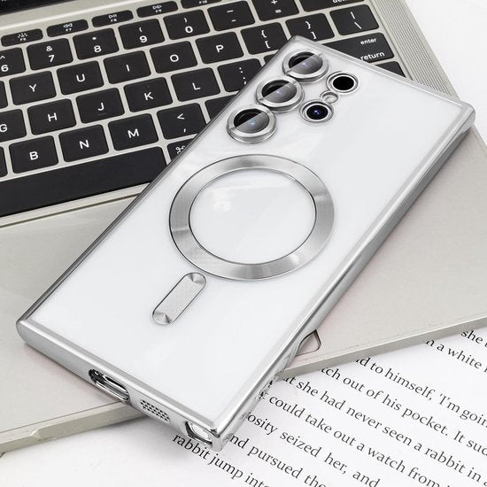 Samsung Galaxy S25 Ultra Hoesjes – Magsafe Compatible Backcover – Camera Lens Protector – Zilver-Ilumina Benelux