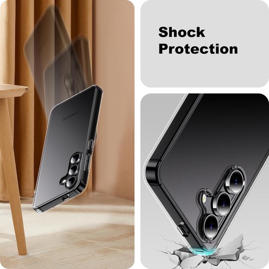 Samsung Galaxy S24 Plus Hoesjes – Siliconen Backcover – Soft Silicone – Transparant – Incl. 3x Screenprotector-Ilumina Benelux