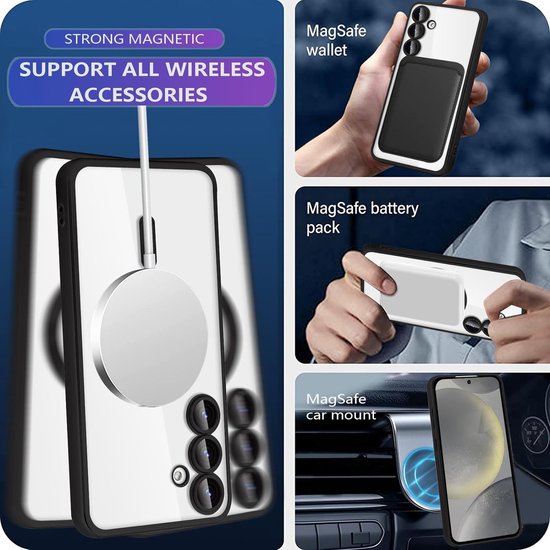 Samsung Galaxy A17 5G Hoesjes – Backcover met Camera Lens Bescherming – MagSafe – Zwart-Ilumina Benelux