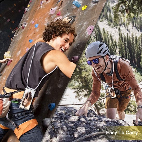 Samsung Galaxy A42 Hoesjes – Transparante Backcover Met Koord – Schokbestendig – Doorzichtig – Transparant