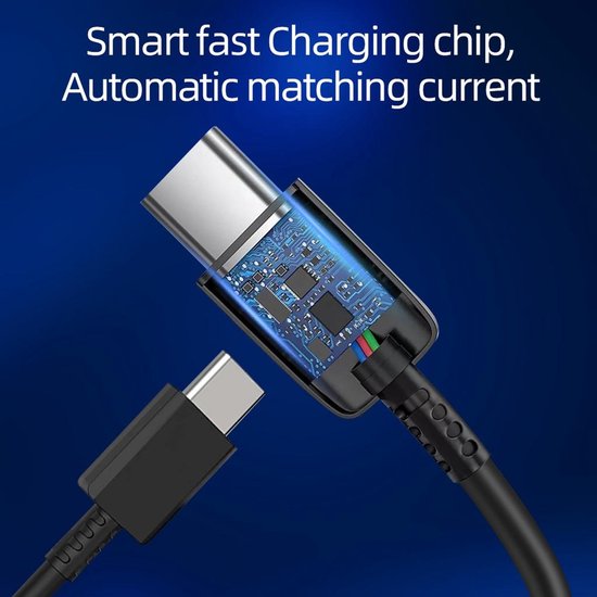 USB-C Oplaadkabel – USB-C naar USB-C Kabel – Snelladen – 1 Meter – Zwart-USB-Kabels-Ilumina Benelux
