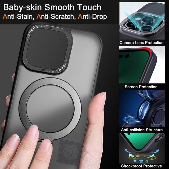 iPhone 13 Hoesjes – Backcover – MagSafe Compatibel – Schokbestendig – Zwart-Ilumina Benelux
