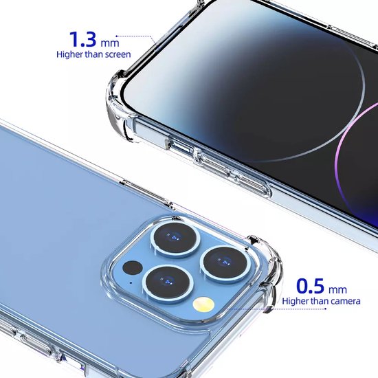 iPhone 15 Pro Hoesjes – Crystal Clear Backcover – Schokbestendig – Transparant-Ilumina Benelux