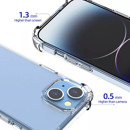 iPhone 15 Plus Hoesjes – Ultra-Hybrid Backcover – Schokbestendig – Crystal Clear – Transparant-Ilumina Benelux