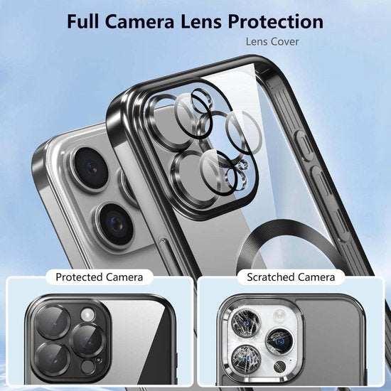 iPhone 17 Air Hoesjes – Backcover – Camera Lens Protector – MagSafe Compatibel – Zwart-Ilumina Benelux