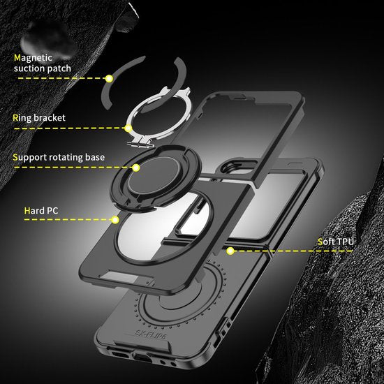 Samsung Galaxy Z Flip 6 Hoesjes – Hybride Backcover – Armor Tough – Schokbestendig – Roze-Ilumina Benelux
