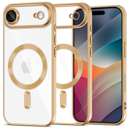 iPhone 17 Air Hoesjes – Backcover – Camera Lens Protector – MagSafe Compatibel – Goud-Ilumina Benelux