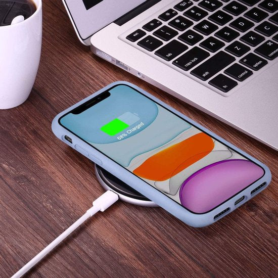 iPhone 12 Pro Max Hoesjes – TPU Siliconen Backcover – Inclusief 2x Gehard Glas Screenprotector – Blauw-Ilumina Benelux