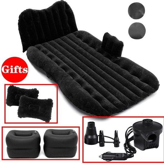 Auto Achterbank Cover Auto bed Reisbed Vochtbestendige Opblaasbare Matras Luchtbed voor Auto-interieur 135cmx88cmx36cm - Grijs