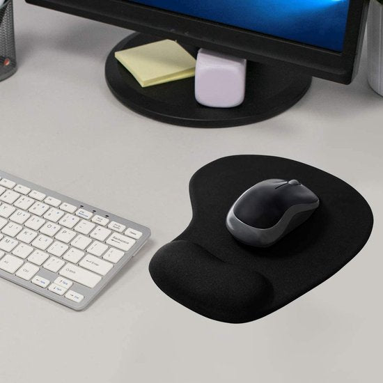 Muismat met Polssteun – Zachte Gel – Ergonomisch Comfort – Geschikt voor PC Laptop MacBook – Zwart-Muismat-Ilumina Benelux