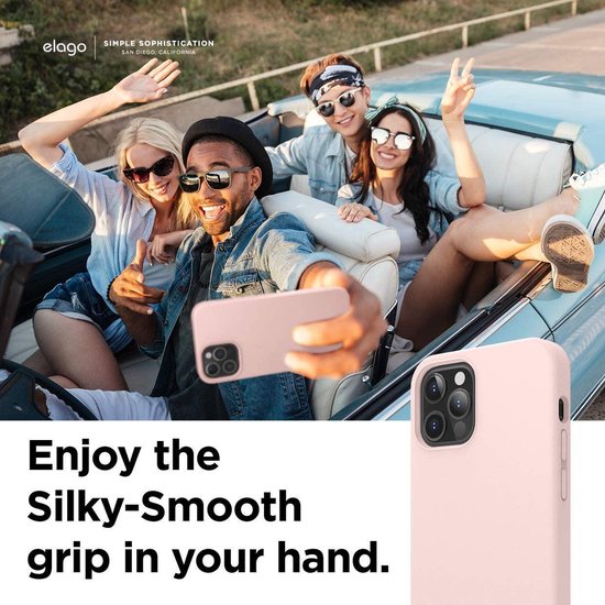 iPhone 11 Pro Max Hoesjes – Liquid Siliconen Backcover – TPU Flexibel – Camera Allround Bescherming – Lichtroze-Ilumina Benelux