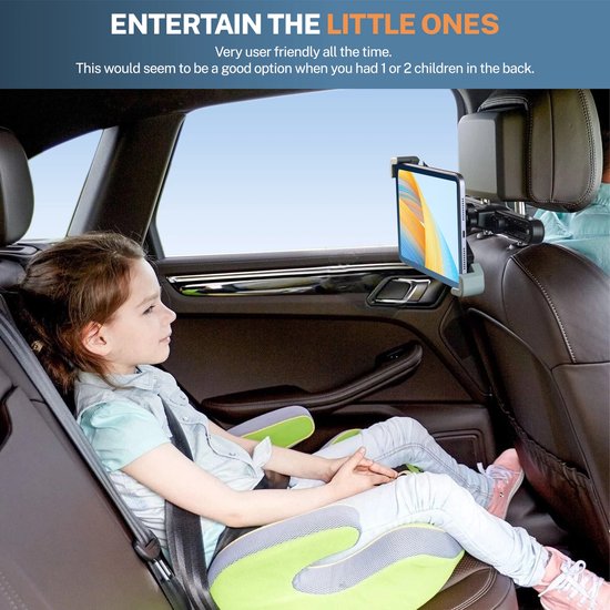 Tablet Houder Hoofdsteun Auto - Tablet Houder met Verstelbare Arm - Auto Accessories - Auto Houder Geschikt voor: iPad Pro Air Mini Samsung Galaxy tab en andere tablets