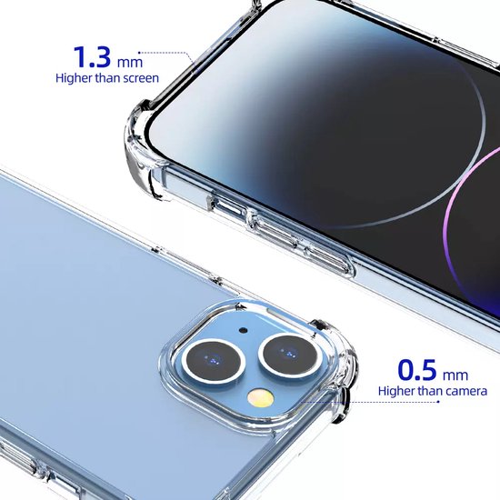 iPhone 15 Plus Hoesjes – Crystal Clear Backcover – Schokbestendig – Transparant-Ilumina Benelux