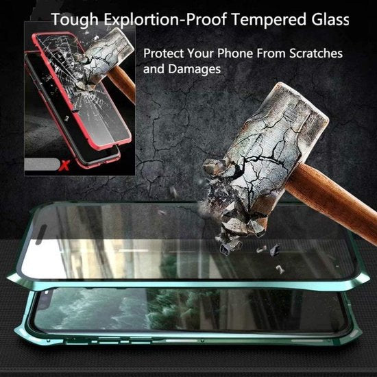 Samsung Galaxy A22 Hoesjes – Magnetische Bookcase – Volledige Bescherming – Screenprotector Voor & Achter – Zwart