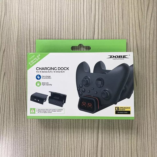 Oplaadstation – Geschikt voor Xbox One S/One X – Dual Controller Dock – Incl. 2 Batterijen – LED Indicatie – Zwart-Oplaadstation controllers-Ilumina Benelux