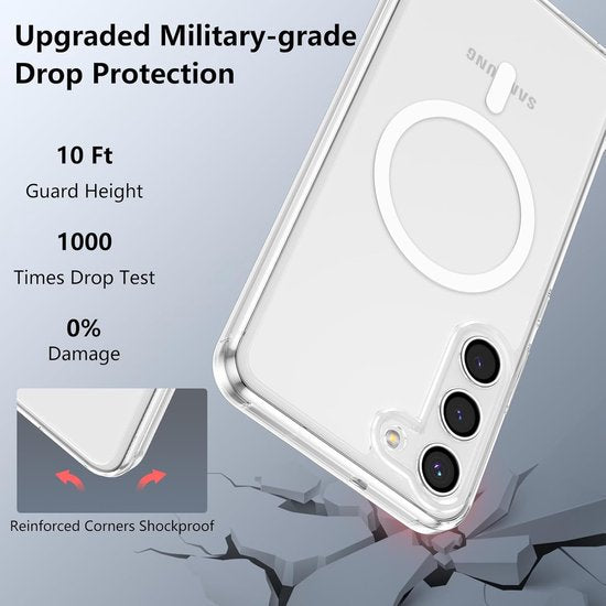 Schokbestendig Doorzichtig Hoesje | Geschikt voor: Samsung Galaxy S23 - Back Cover Transparant | Compatibel met MagSafe