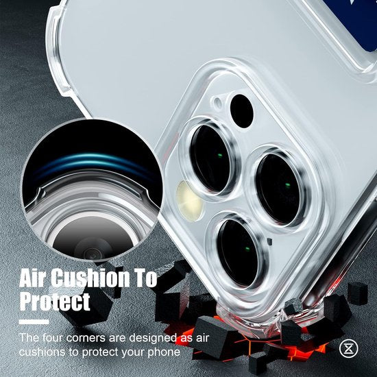 iPhone 13 Pro Hoesjes – TPU Backcover – Schokbestendig – Pasjeshouder – Transparant-Ilumina Benelux