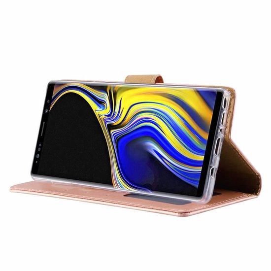 Samsung Galaxy Note 9 Hoesjes – Portemonnee Bookcase – Pasjeshouder – Magneetsluiting – Roségoud-Ilumina Benelux