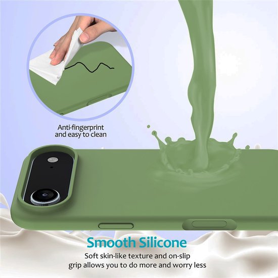iPhone Air Hoesjes – Liquid Siliconen Backcover – Soft Touch – Schokbestendig – Groen-Ilumina Benelux